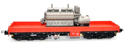 NPE Modellbau NW22215 - H0 - Schwerlastwagen Samms-u 454 Lokdieselmotor, DB Cargo, Ep. V-VI